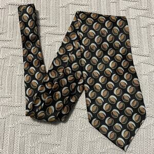 Vintage Valentino bronze patterned silk tie